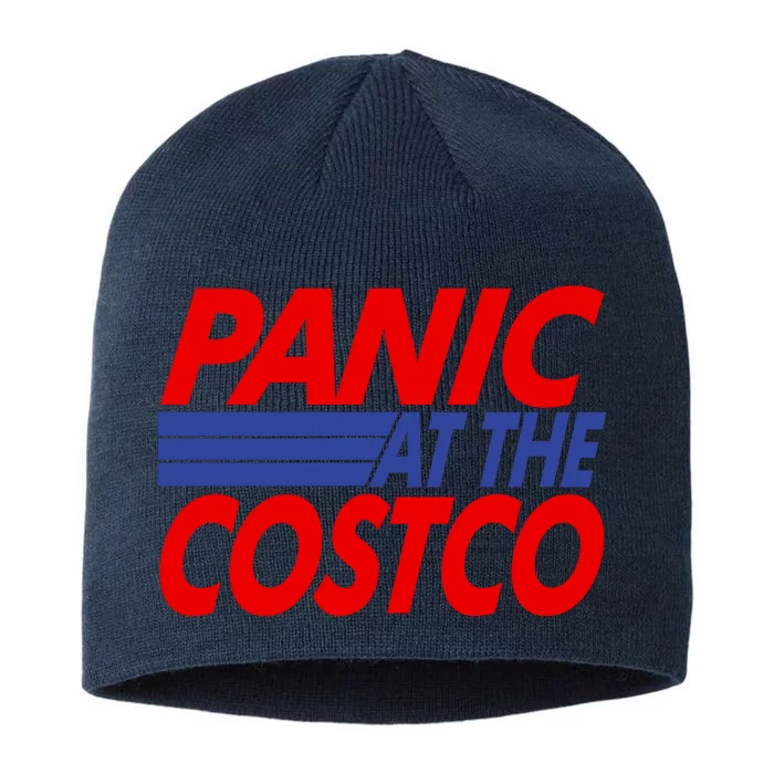 Panic At The Costco Funny Meme 8 1/2in Sustainable Knit Beanie