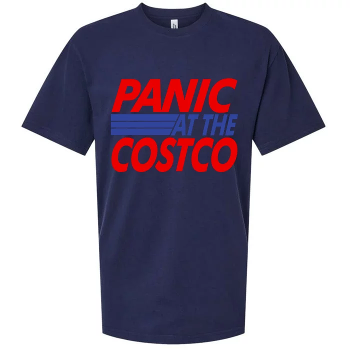 Panic At The Costco Funny Meme Sueded Cloud Jersey T-Shirt