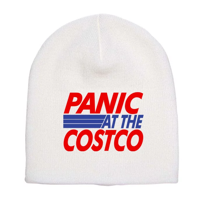 Panic At The Costco Funny Meme Short Acrylic Beanie