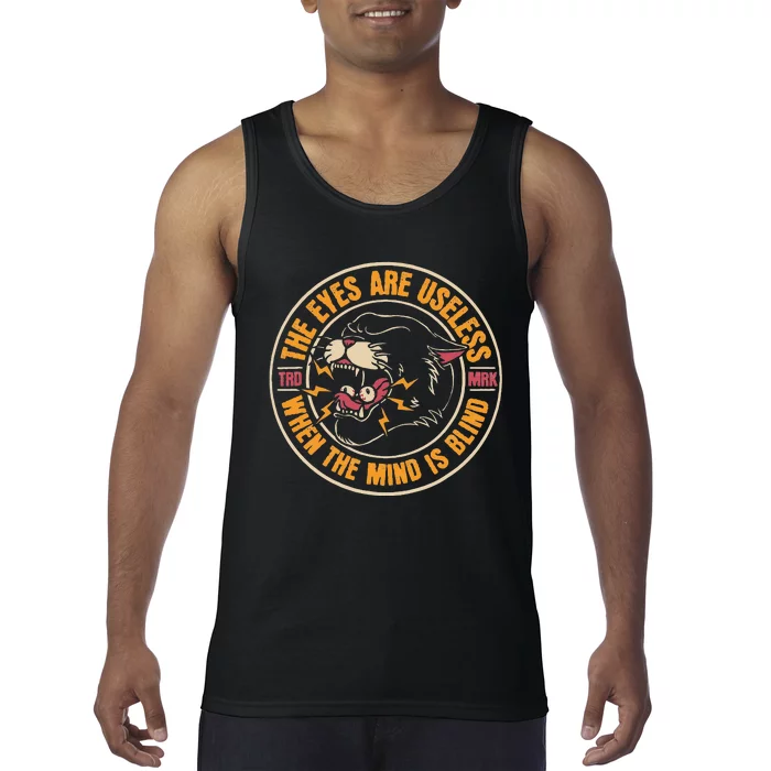 Panther American Traditional Tattoo Ink Old School Flash Tank Top