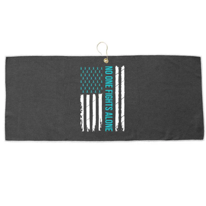 PTSD Awareness Teal Ribbon Large Microfiber Waffle Golf Towel