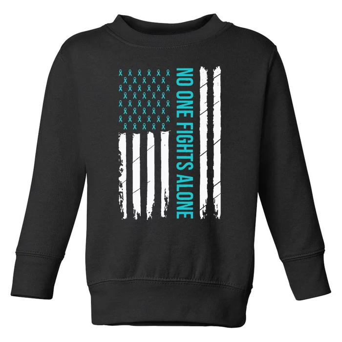 PTSD Awareness Teal Ribbon Toddler Sweatshirt