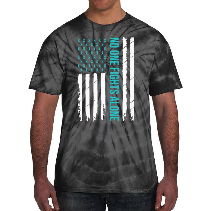 PTSD Awareness Teal Ribbon Tie-Dye T-Shirt