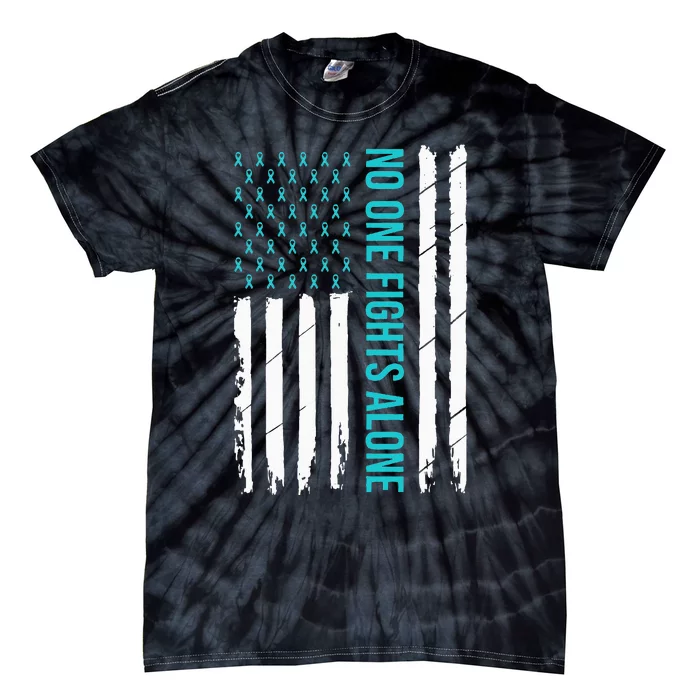 PTSD Awareness Teal Ribbon Tie-Dye T-Shirt