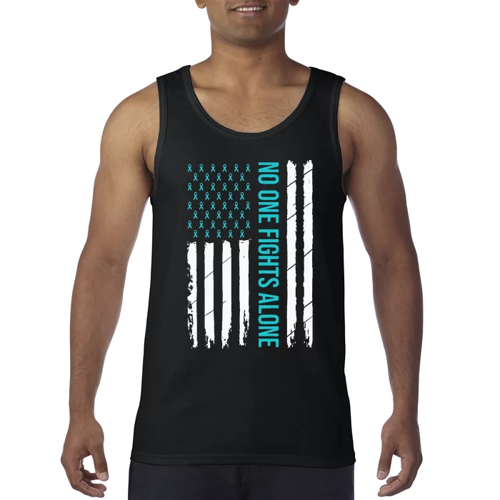 PTSD Awareness Teal Ribbon Tank Top