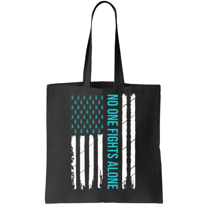 PTSD Awareness Teal Ribbon Tote Bag