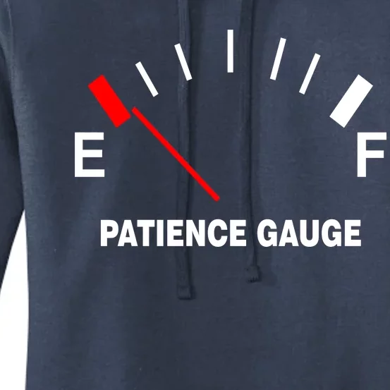 Patience Gauge Nearly Empty Women's Pullover Hoodie