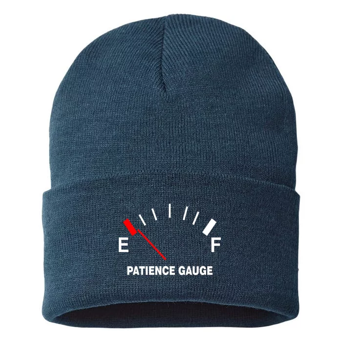 Patience Gauge Nearly Empty Sustainable Knit Beanie