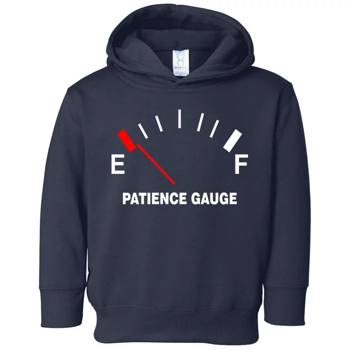 Patience Gauge Nearly Empty Toddler Hoodie