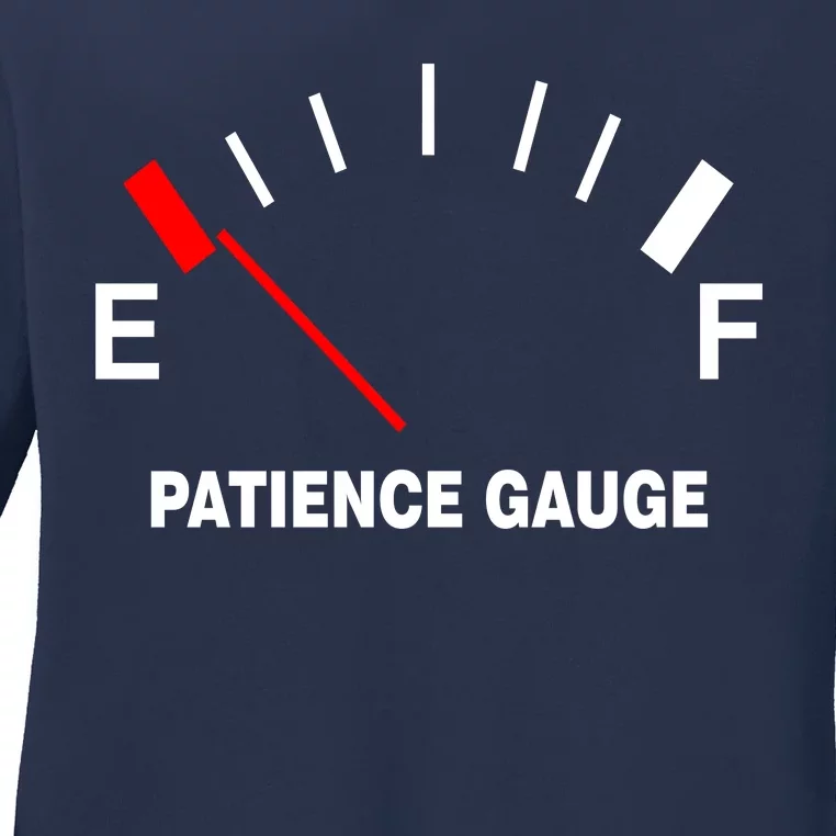 Patience Gauge Nearly Empty Ladies Long Sleeve Shirt