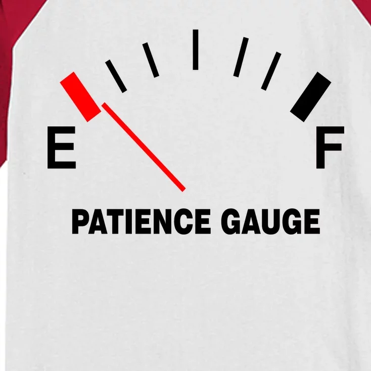 Patience Gauge Nearly Empty Kids Colorblock Raglan Jersey