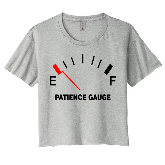 Patience Gauge Nearly Empty Women's Crop Top Tee