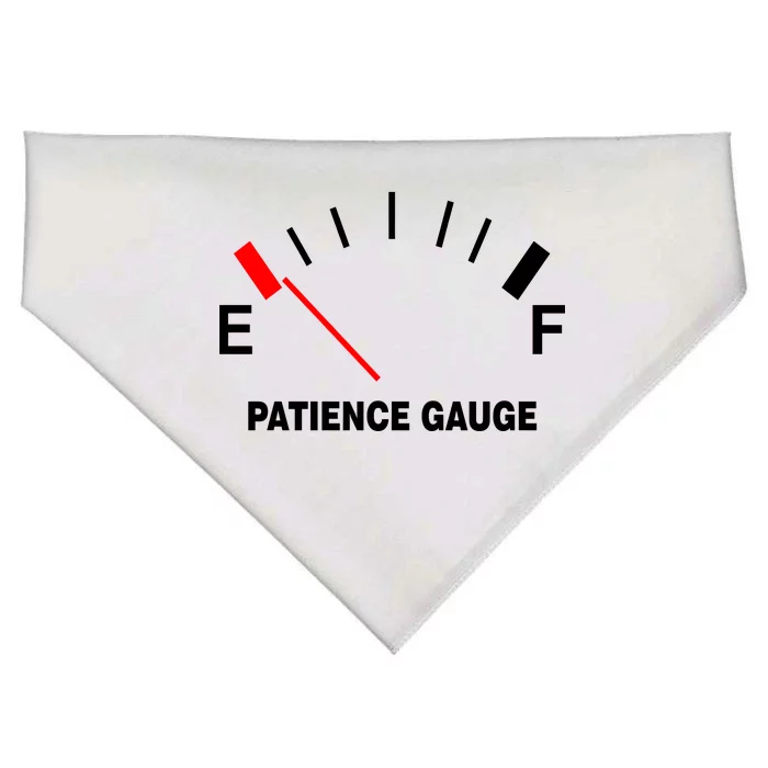 Patience Gauge Nearly Empty USA-Made Doggie Bandana