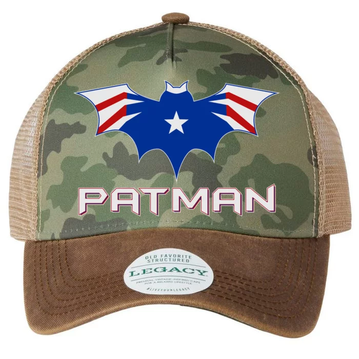 Patman New England Football Batman Logo Legacy Tie Dye Trucker Hat