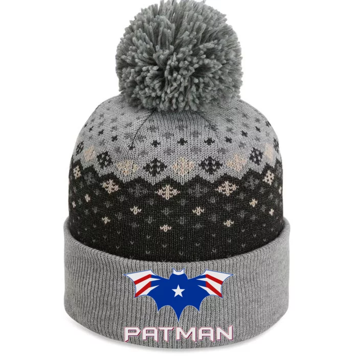 Patman New England Football Batman Logo The Baniff Cuffed Pom Beanie