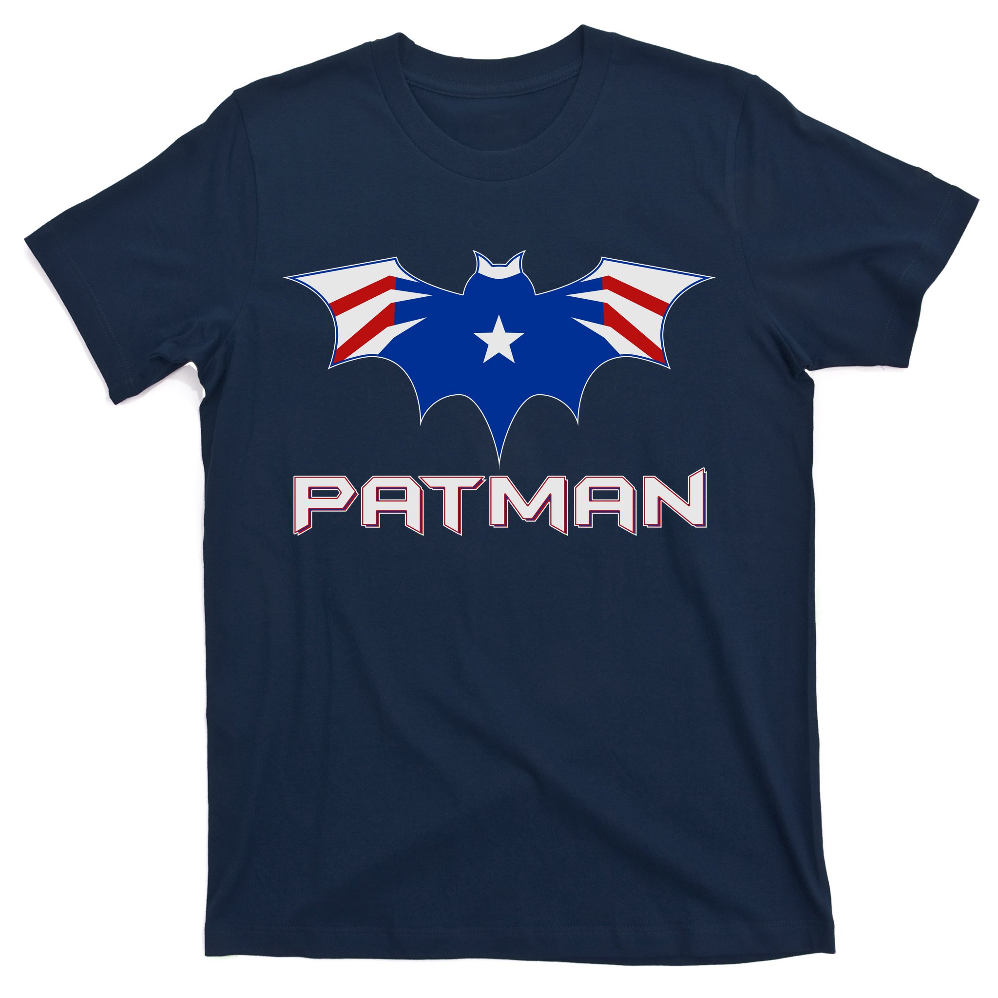 New England Patriots Ripping Tearing Through Logo Batman T-Shirt
