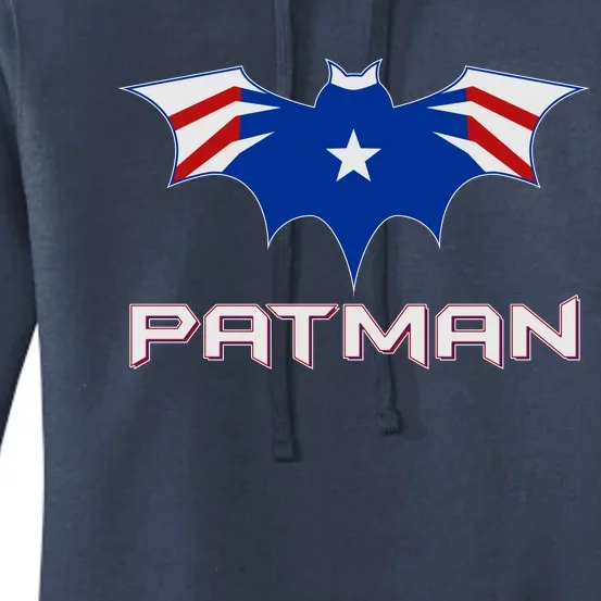 Patman New England Football Batman Logo Women's Pullover Hoodie