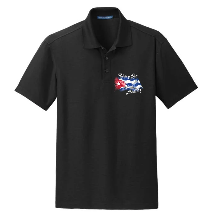 Patria Vida Libertad Cuba Dry Zone Grid Performance Polo