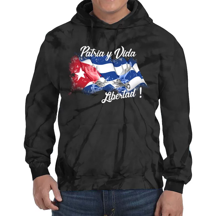 Patria Vida Libertad Cuba Tie Dye Hoodie