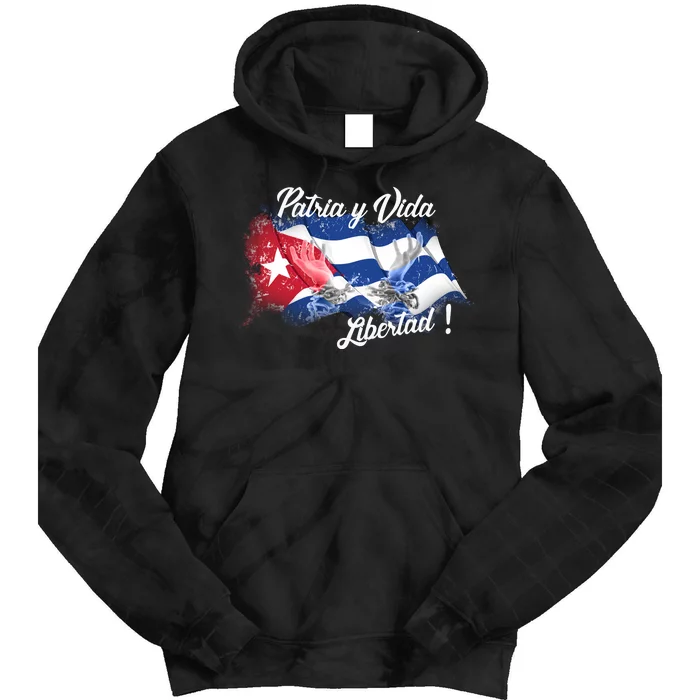 Patria Vida Libertad Cuba Tie Dye Hoodie