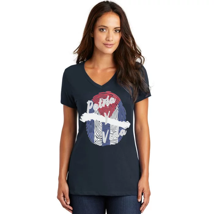 Patria Y Vida Cuba Cuban Freedom Movement Se Acabo Women's V-Neck T-Shirt