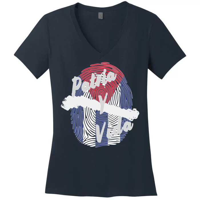 Patria Y Vida Cuba Cuban Freedom Movement Se Acabo Women's V-Neck T-Shirt