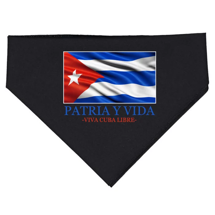 Patria Y Vida Viva Cuba Libre USA-Made Doggie Bandana