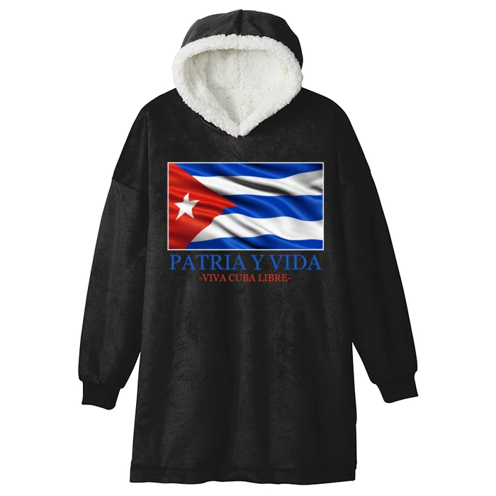 Patria Y Vida Viva Cuba Libre Hooded Wearable Blanket