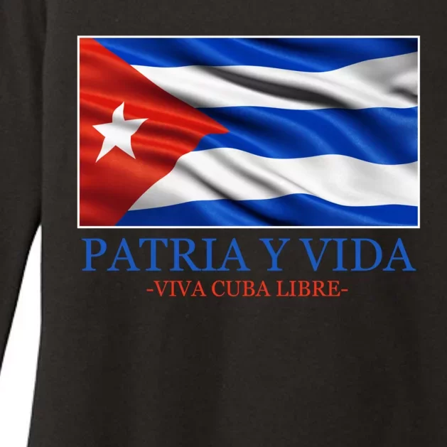 Patria Y Vida Viva Cuba Libre Womens CVC Long Sleeve Shirt