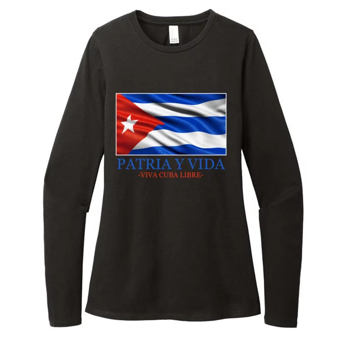 Patria Y Vida Viva Cuba Libre Womens CVC Long Sleeve Shirt