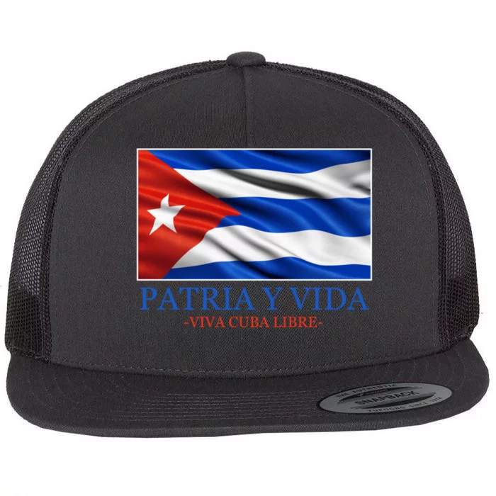 Patria Y Vida Viva Cuba Libre Flat Bill Trucker Hat