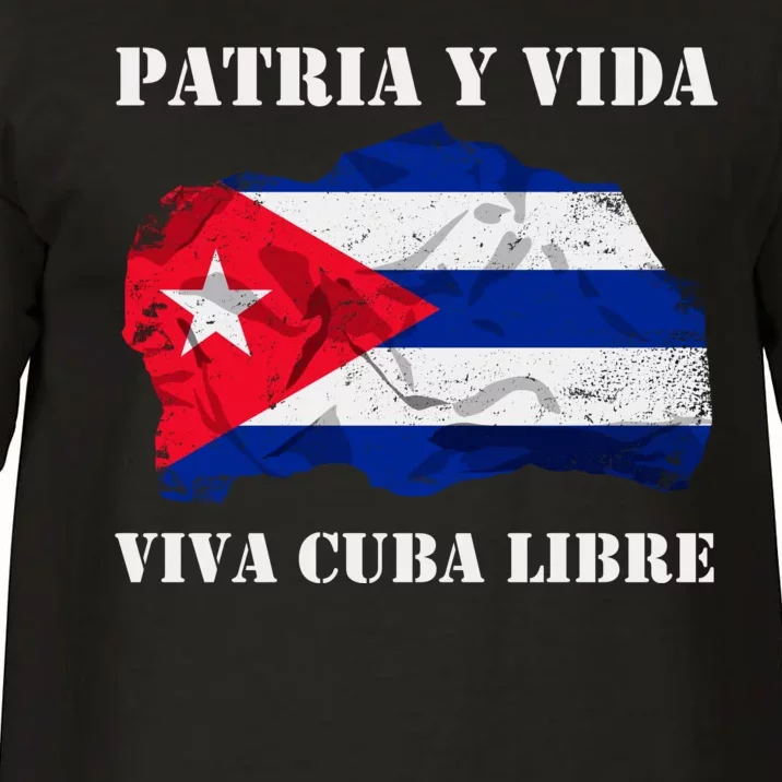 Patria Y Vida Viva Cuba Libre Distressed Cuban Flag Comfort Colors T-Shirt