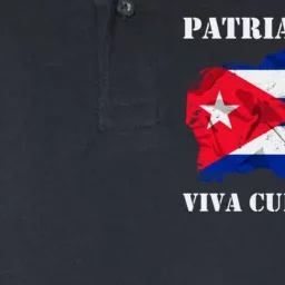 Patria Y Vida Viva Cuba Libre Distressed Cuban Flag Softstyle Adult Sport Polo