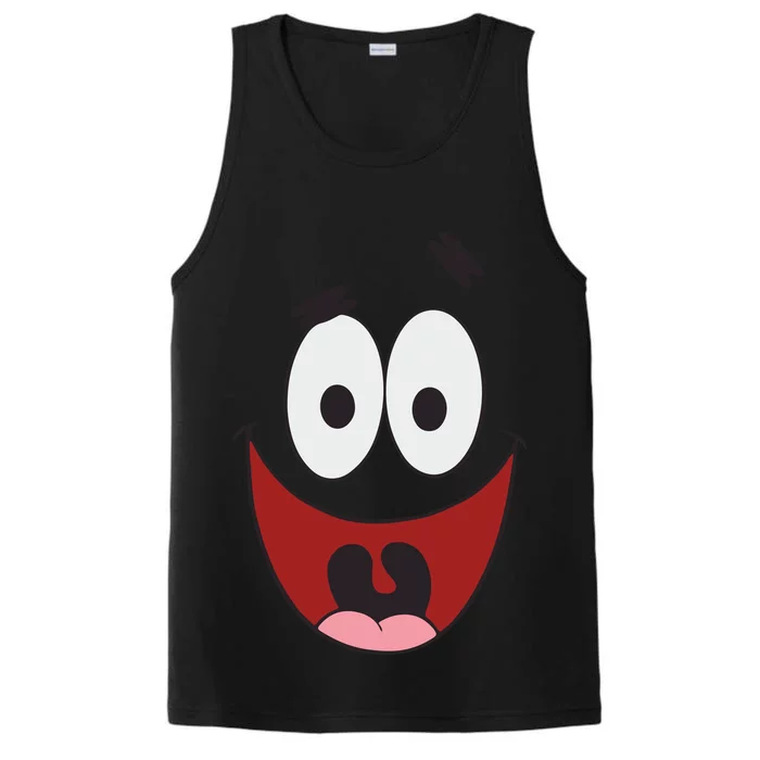 Patrick Cartoon Smile Face Performance Tank