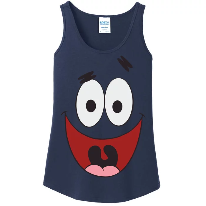 Patrick Cartoon Smile Face Ladies Essential Tank