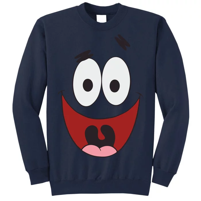 Patrick Cartoon Smile Face Tall Sweatshirt