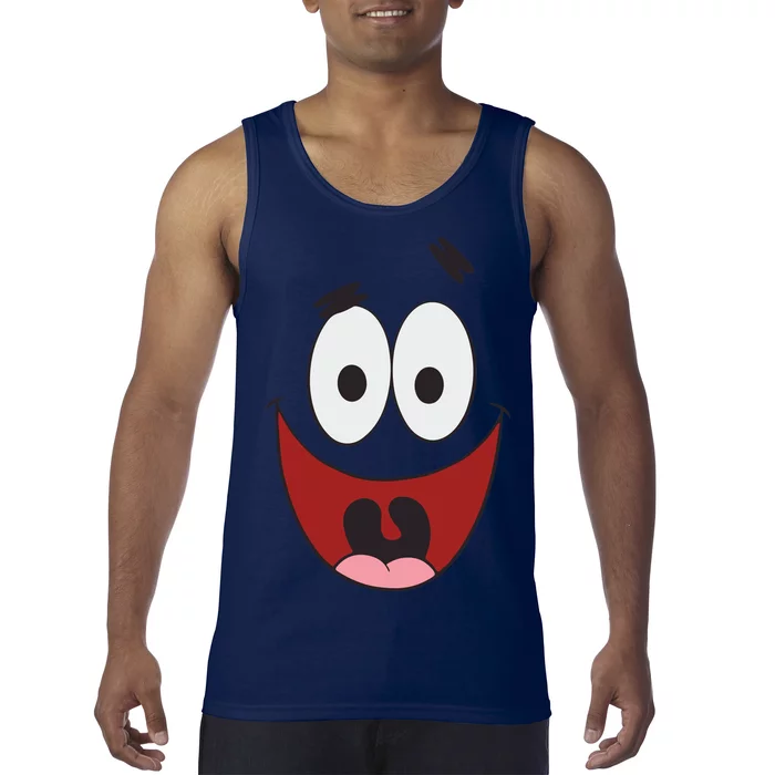 Patrick Cartoon Smile Face Tank Top