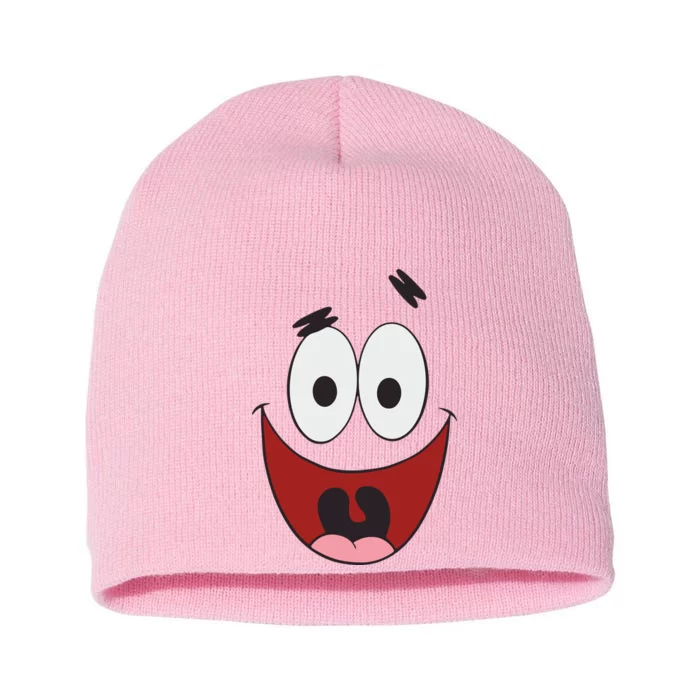 Patrick Cartoon Smile Face Short Acrylic Beanie