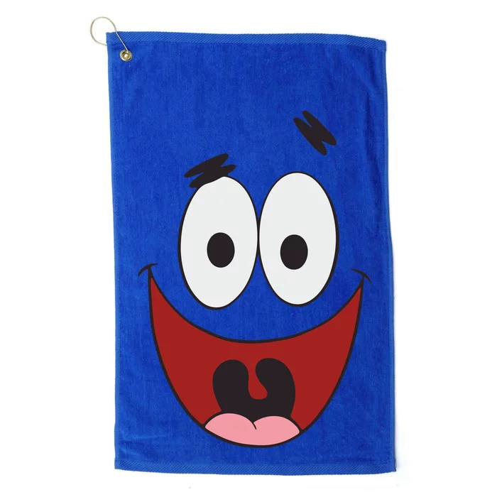 Patrick Cartoon Smile Face Platinum Collection Golf Towel