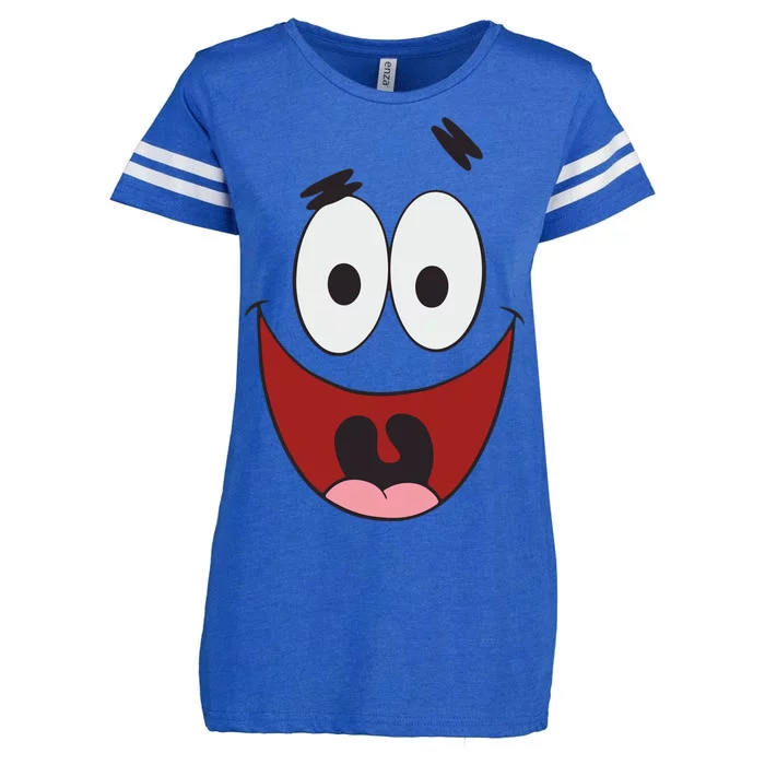 Patrick Cartoon Smile Face Enza Ladies Jersey Football T-Shirt