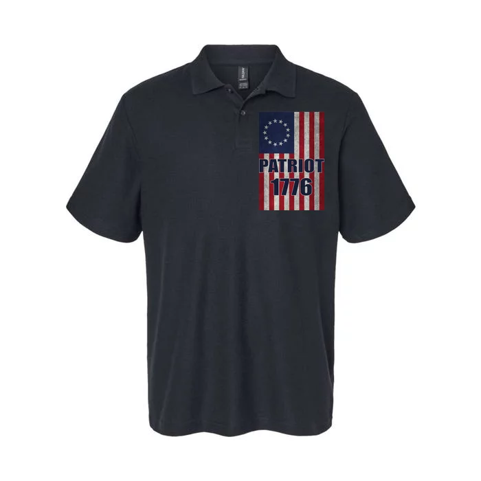 Patriot Betsy Ross Flag 1776 Softstyle Adult Sport Polo