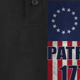 Patriot Betsy Ross Flag 1776 Dry Zone Grid Performance Polo