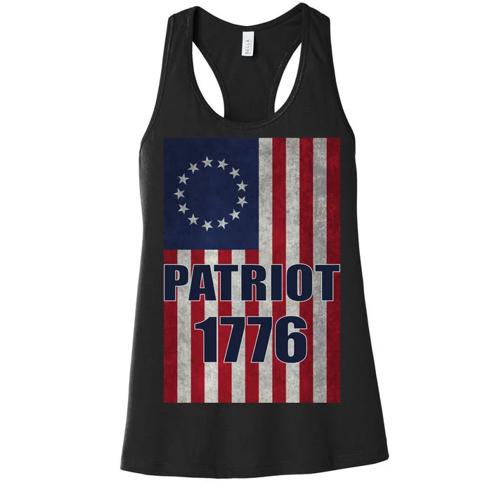 Patriot Betsy Ross Flag 1776 Women's Racerback Tank