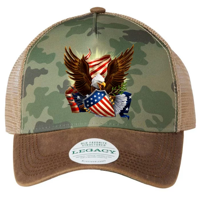 Patriot Eagle American Shield Legacy Tie Dye Trucker Hat