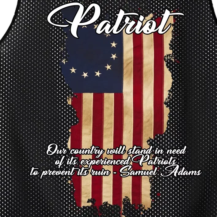 Patriot Founding Fathers Quote Betsy Ross Flag Mesh Reversible Basketball Jersey Tank