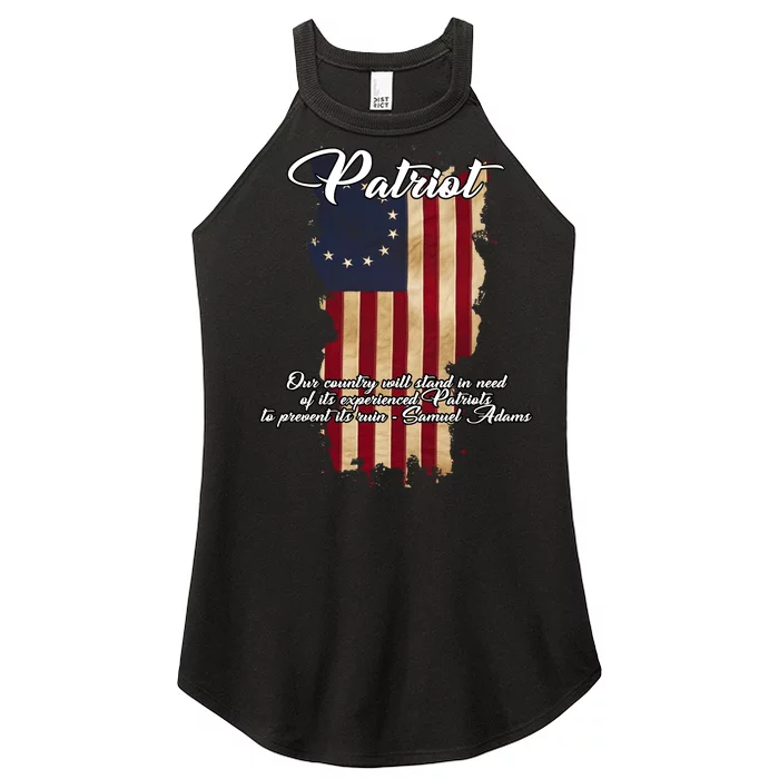 Patriot Founding Fathers Quote Betsy Ross Flag Women’s Perfect Tri Rocker Tank