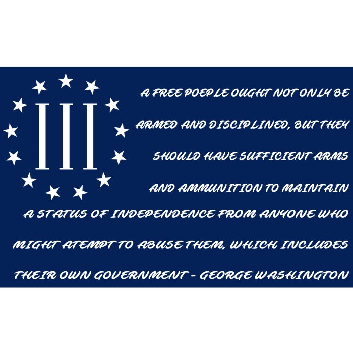 Patriot George Washington Flag Quote Bumper Sticker