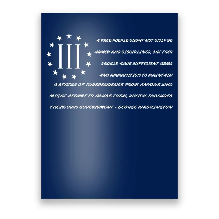 Patriot George Washington Flag Quote Poster