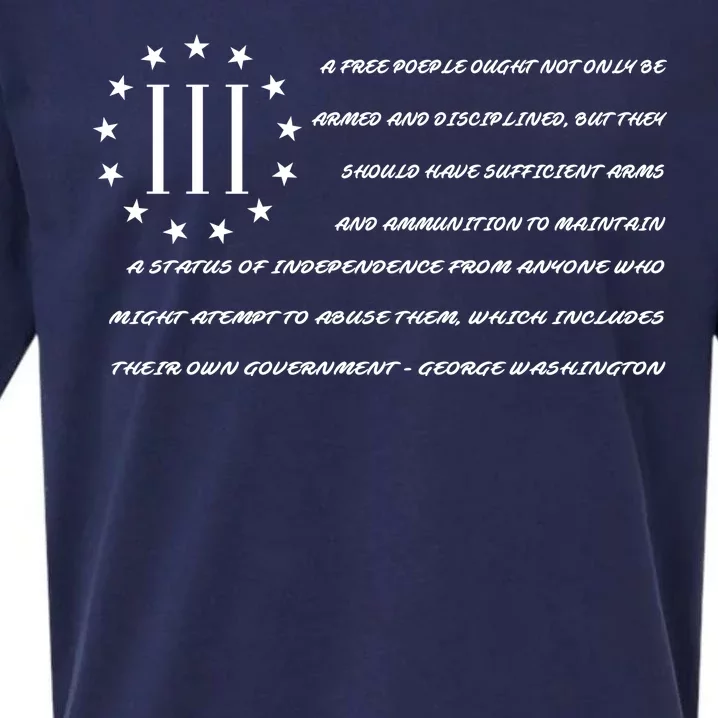 Patriot George Washington Flag Quote Sueded Cloud Jersey T-Shirt