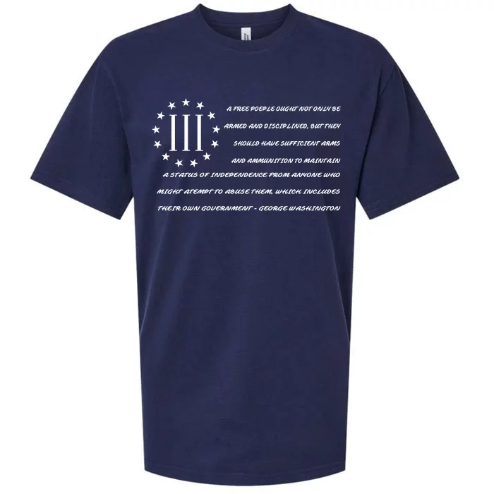 Patriot George Washington Flag Quote Sueded Cloud Jersey T-Shirt